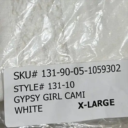 San Francisco City Lights Gypsy Girl Lace Cami Tank Top White Size XL NEW