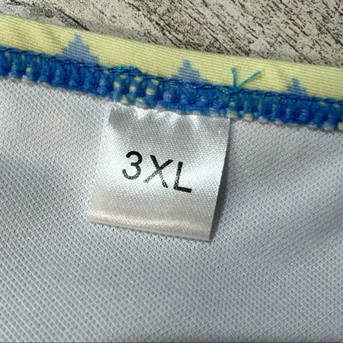 None Chevron Blouson Tankini Set Adjustable Spaghetti Straps Tie-Side Bottoms