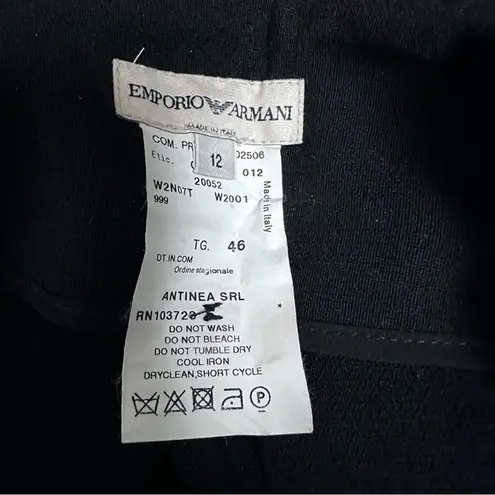 Emporio Armani Y2K Black Wool Pleated grunge Skirt S