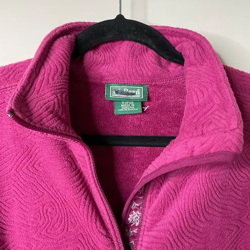 L.L.Bean  Fuchsia Fleece Jacket Small thumbnail 4