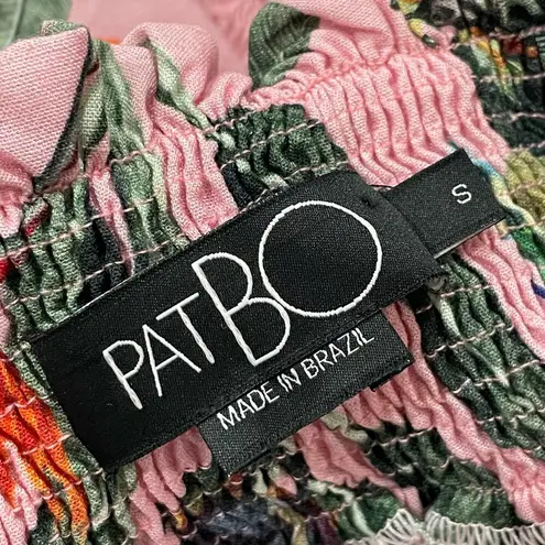 PatBo Tropical Print Off the Shoulder Top