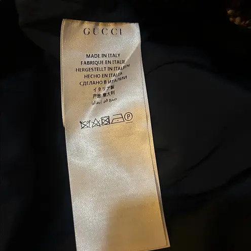 Gucci  Tweed Wool Blend Dress Navy White Red Check Size 38