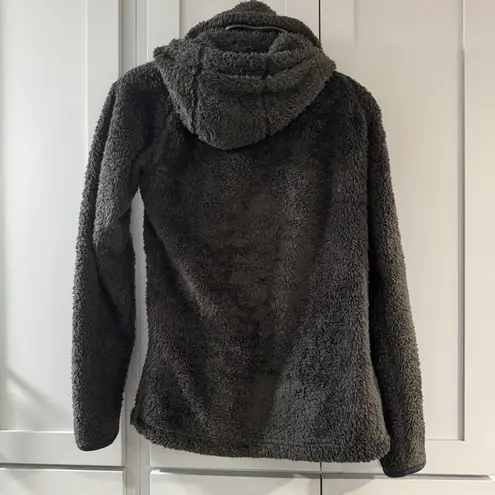 Kuhl Gray Green Flight Fleece Jacket Womens Sm Full Zip Stowable Hood Gorpcore