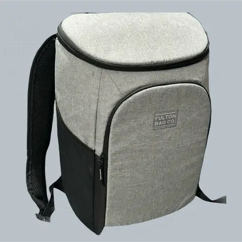 Fulton Bag Co Large Lunch Insulated Backpack Grey Cooler Travel School Work Gray - Image 2