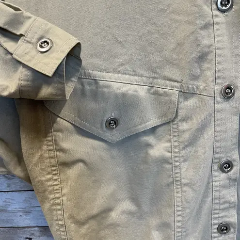 Vintage Together Clothing Co Womens 10M Dress 1980s Cotton Safari Khaki Belt Tan Size 10