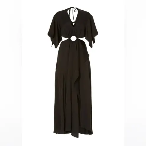 3.1 Phillip Lim Black Satin Cutout Gown