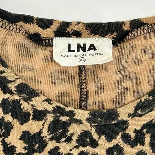 LNA  Crewneck Muscle Tank in Leopard Print Size XS