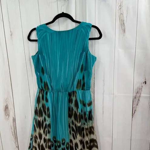 Studio West Women’s Petite Medium Beach Maxi Dress Blue Patterned Size undefined