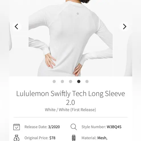 Lululemon Swiftly Tech Long Sleeve