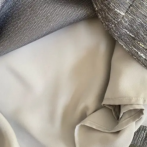 Coldwater Creek Shimmery Sequin Tweed Pencil Skirt Size 6 Gray