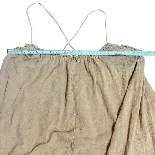 Urban Renewal by UO Raw Hem Slip Dress Mustard Yellow Sustainably Chic Sz M