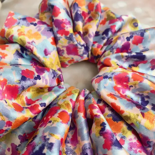 Jumbo Scrunchie Oversized Scrunchie Xxl Scrunchie Rainbow Ditsy Floral Print Multiple