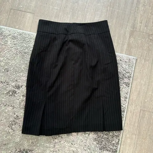 Nine West  Women's Petite Black Pin Stripe Suite Pencil Skirt 4P