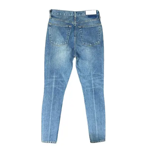 RE/DONE  High Rise Tapered Medium Wash Jeans