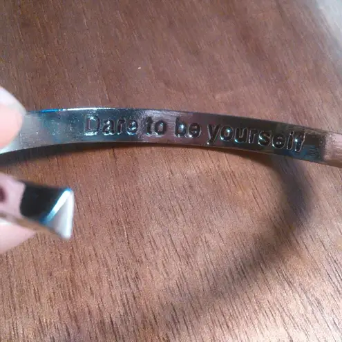 "Dare to be Yourself" Inspirational Cuff Bracelet