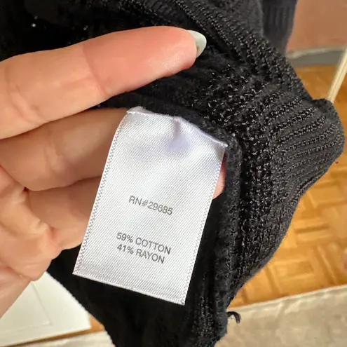 Pendleton Women’s Black Jamison Square Knit Pullover Sweater, Size XL Petite EUC