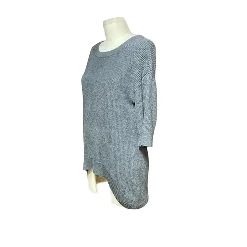 Intermix Charcoal Gray Cotton Silk High-Low Sweater Size Medium