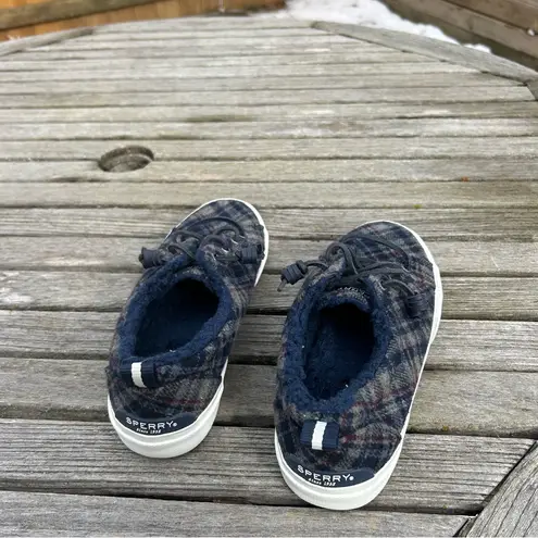 Sperry  Womens Pier Wave LTT Teddy‎ Wool Navy Multi Sneaker 7 Laidback Casual