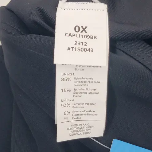 Cupshe  Swimsuit V Neck Black 0X Mesh Sheer Panel Minimalist Plus One Piece - Image 8