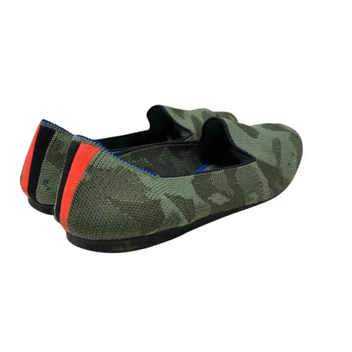 Rothy's The Loafer Flats Knit Camouflage Print Green Size 7.5