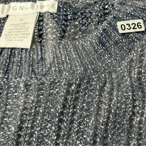 Design History Women’s Size S Grey Marled Cotton Blend Knit Crewneck Sweater