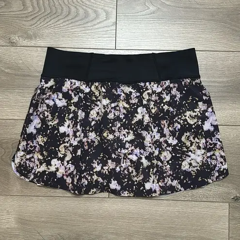 Title Nine 14” Napili Bonded Ultra Light High Rise Black Printed Running Skirt M