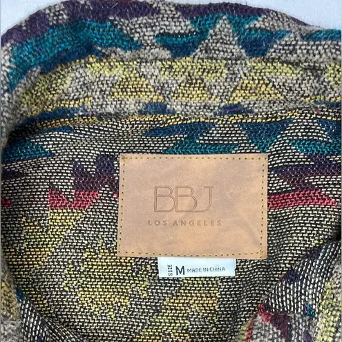 Boom Boom Jeans Aztec jacquard pattern cropped Pendleton style Santa Fe BBJ southwestern design