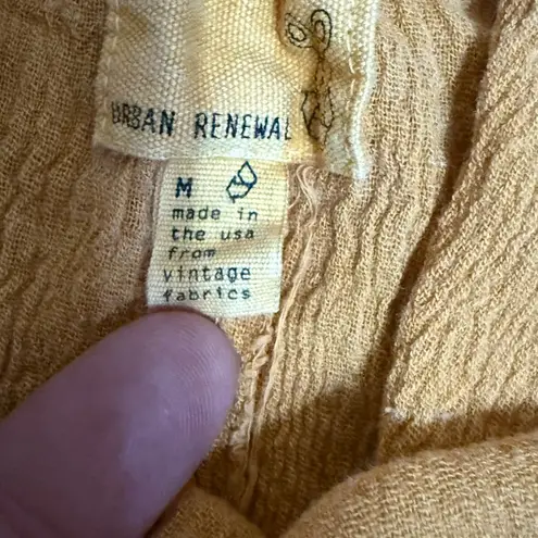 Urban Renewal by UO Raw Hem Slip Dress Mustard Yellow Sustainably Chic Sz M