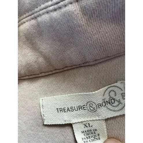 Treasure & Bond Pink Tinted Cream Button Front Shacket Women's XL