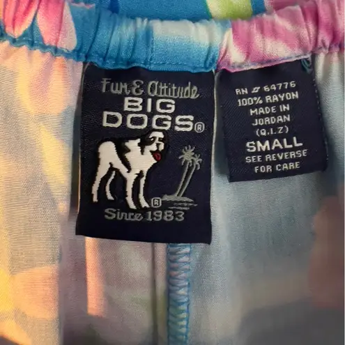 Big Dogs Size Small Floral Stretch Drawstring Waistband Pants Coverup Swimsuit