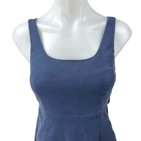 Kit and Ace Women's Blue Sleeveless Cutout Bow Tie Back Maxi A