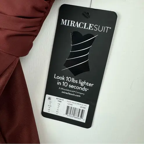 MiracleSuit NWT Rock Solid Revele One Piece Swimsuit Sz 16 Brown