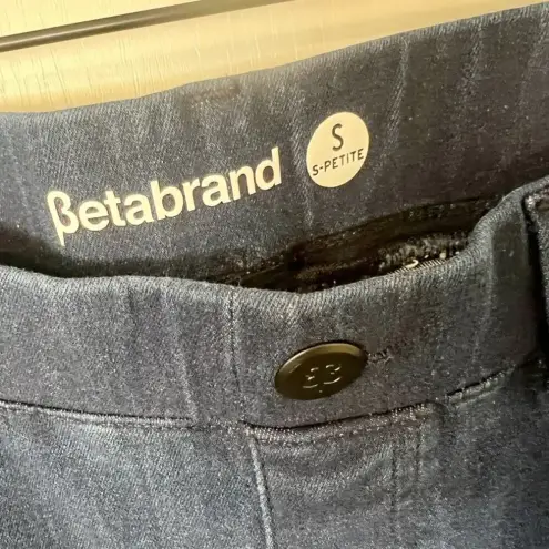 Betabrand Straight Leg 4 Pocket Yoga Denim in Dark Indigo size Small Petite