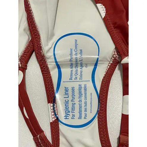 Solid & Striped The Morgan Polka Dot Bikini Bottom Cream Dots Red Women's Medium