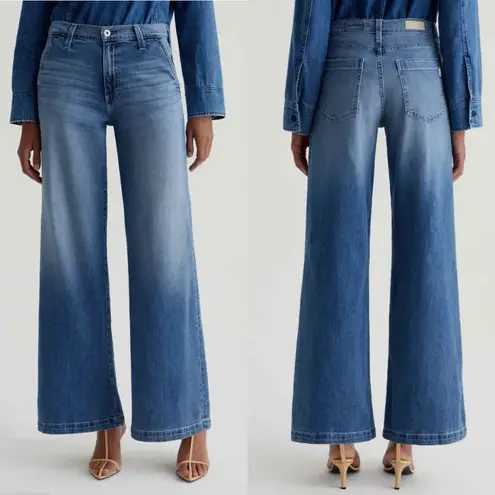 AG Adriano Goldschmied Stella Long Slung Palazzo Wide Leg Jeans Size 32 Blue