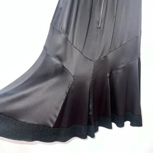 Dolce & Gabbana Black Silk Sparkly Sheer Satin Skirt Mini Dress