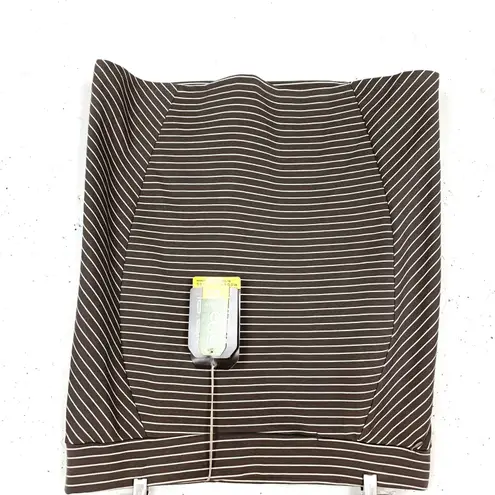 Toad & Co Striped Transita Pencil Skirt Falcon Thin Stripe UPF 50+ Size XL Brown