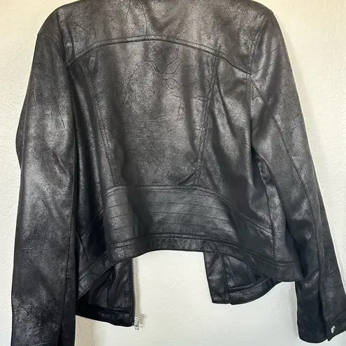 William Rast Faux Leather Jacket | Trendy Moto Style | Women's XL