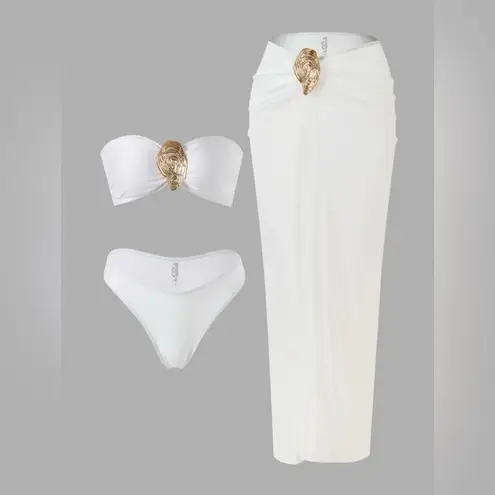 NWT White swimsuit with a sophisticated, high