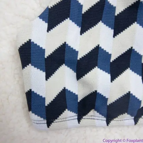 NEW Seea x Free People Georgia bikini top chevron blue black, XS