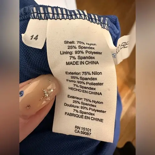 Bleu Rod Beattie Stitched Over The Shoulder Tankini Top NWOT