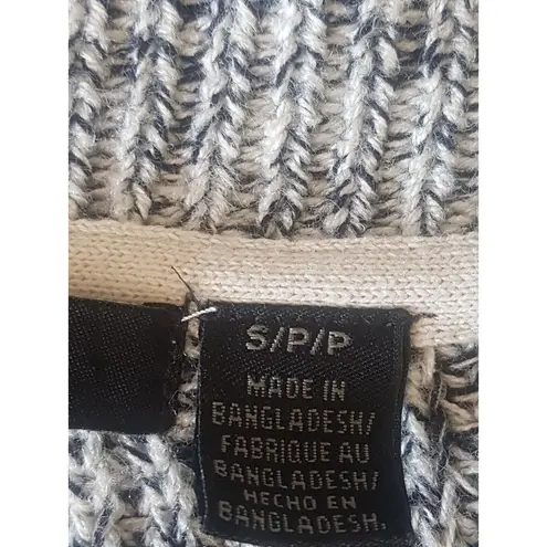 RDI Womens Open Cardigan Sweater Sz Small Gray Knit Long Elbow Minimalist Boho