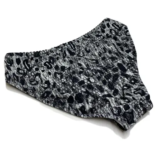 Gideon Oberson Leopard Snake Cheeky Bikini Bottom Black Size 6