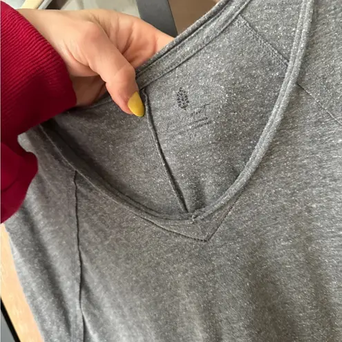 FP movement tee sleeveless tunic city vibes tank pockets v neck oversized raw Gray