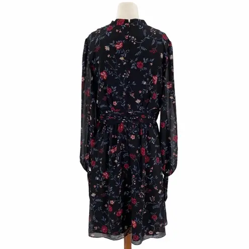 Gal Meets Glam Smocked Fit & Flare Silhouette Floral Dress Size 10 NEW