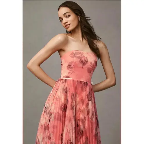 Hutch NWT Costella Strapless Pleated Floral Tulle Midi Dress Sz 6 $398
