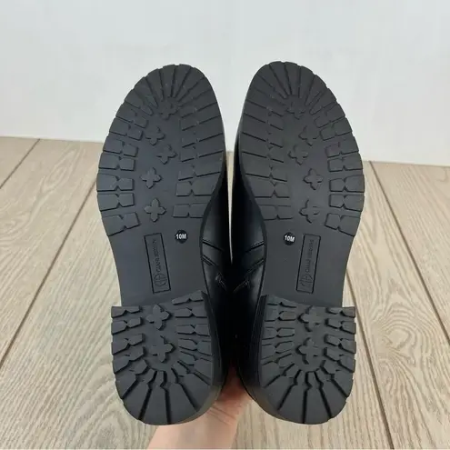 Giani Bernini Brennin Buckled Ankle Booties 10 Black Faux Leather $100