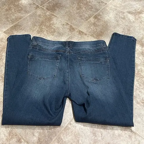 Democracy Ab Solution mid rise stretch skinny jeans medium wash sz 10 blue