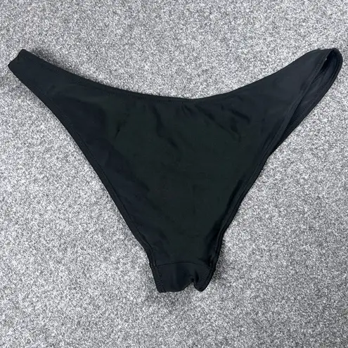 Joan Smalls High Cut French Bikini Bottoms XL Black Minimalist Swimsuit
