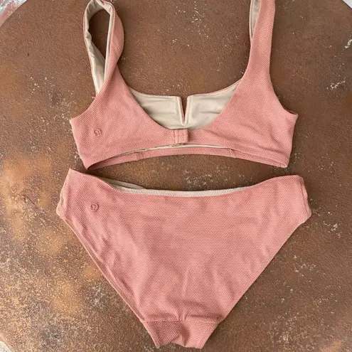 Lululemon pink bikini set too sz s bottoms sz m